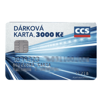 CCS tankovací karta v hodnotě 3.000 Kč