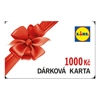 Dárková karta LIDL v hodnotě 1 000 Kč