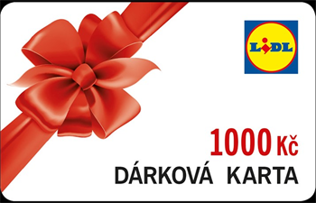 Dárková karta Lidl v hodnote 1000 Kc