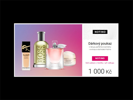 Dárkový poukaz Notino v hodnotě 1 000 Kč