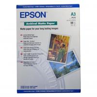 Epson Archival Matte Paper, bílý, 50, ks C13S041344, pro inkoustové tiskárny, 297x420mm (A3) 189 g/m2
