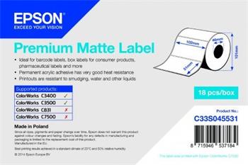 Epson C33S045531 Premium Matte Label 102mm x 51mm, 650 etiket