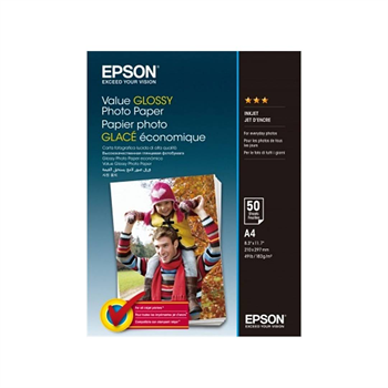 Foto papír EPSON Value Glossy Photo Paper A4 50 listů, 183 g, lesklý, bílý