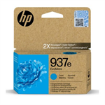 HP 937e EvoMore Cyan Original Ink Cartridge - originální, azurová
