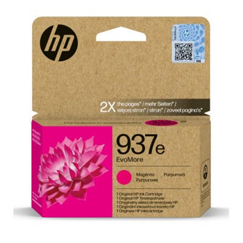 HP 937e EvoMore Magenta Original Ink Cartridge - originální, purpurová
