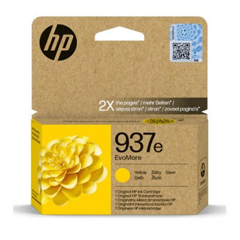 HP 937e EvoMore Yellow Original Ink Cartridge - originální, žlutá