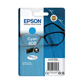 Inkoustová cartridge Epson 408 DURABrite Ultra - originální, azurová