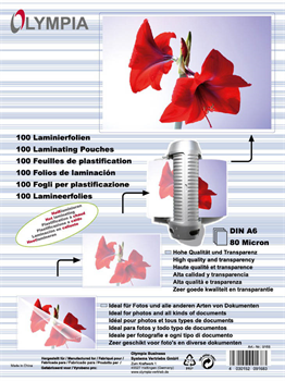 Olympia Laminovací fólie A6 80 mic. 100 ks