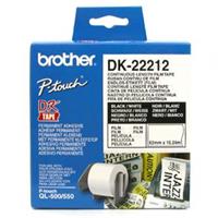 Páska Brother DK22212 - originální | černý tisk, bílý podklad, filmová role, 62 mm