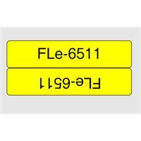 Páska Brother FLE-6511 - originlní | černý tisk, žlutý podklad, 21 mm