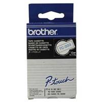 Páska Brother TC203 - originální | modrý tisk, bílý podklad, laminovaná, 12 mm