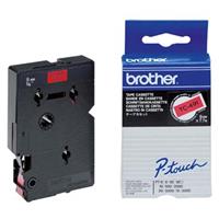 Páska Brother TC491 - originální | černý tisk, červený podklad, laminovaná, 9 mm