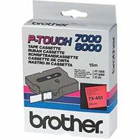 Páska Brother TX451 - originální | černý tisk, modrý podklad, laminovaná, 24 mm