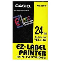 Páska Casio XR-24YW1 - originální | černý tisk, žlutý podklad, 24 mm