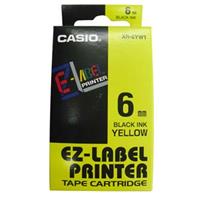 Páska Casio XR-6YW1 - originální | černý tisk, žlutý podklad, 6 mm