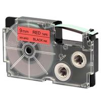 Páska Casio XR-9RD1 - originální | černý tisk, červený podklad, 9 mm