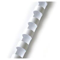 Plastové hřebeny kruhové 12,5 mm bílé, kapacita 56-80 listů, 100 ks