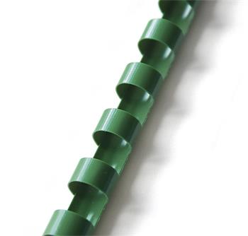 Plastové hřebeny oválné 32 mm zelené, kapacita 246-280 listů, 50 ks