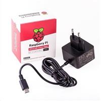 Raspberry Pi napájecí zdroj USB-C 5,1V 3A pro Raspberry Pi 4B, EU, černý