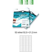 Samolepicí etikety A4, 52 etiket 52,5 x 21,2, balení 100 li